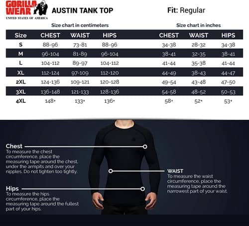 Austin Tank Top – Grey/Black – Gorilla Wear Australia