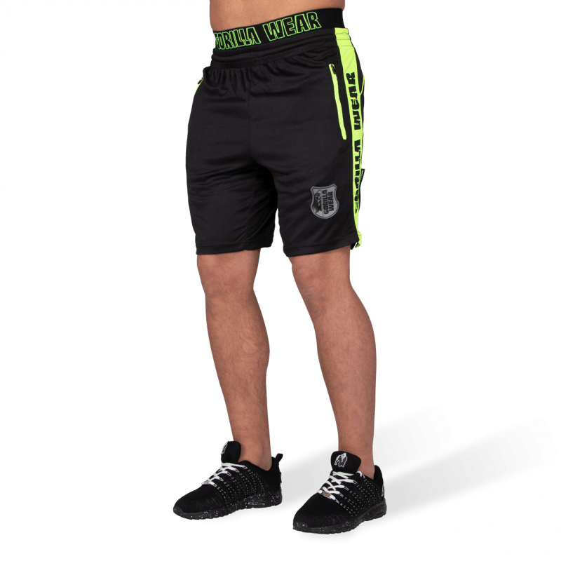 Shelby Shorts – Black/Neon Lime – Gorilla Wear Australia
